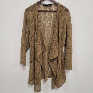 French Bazaar Womens Open Knit Fairy Grunge Duster Cardigan Size XXL Goblincore